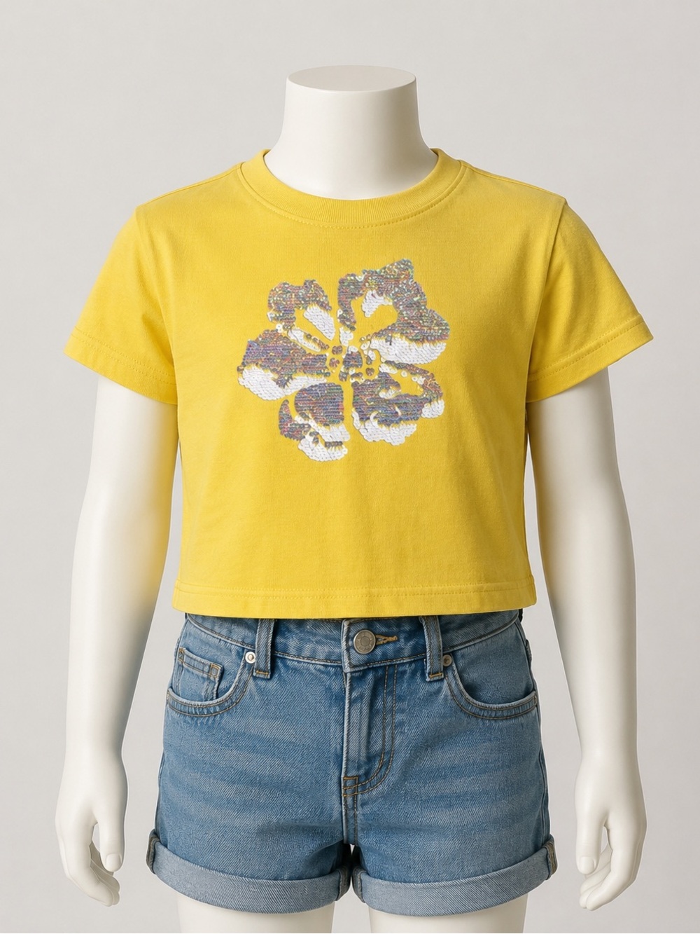 Gap Kids Crop Top Sequin Tshirt